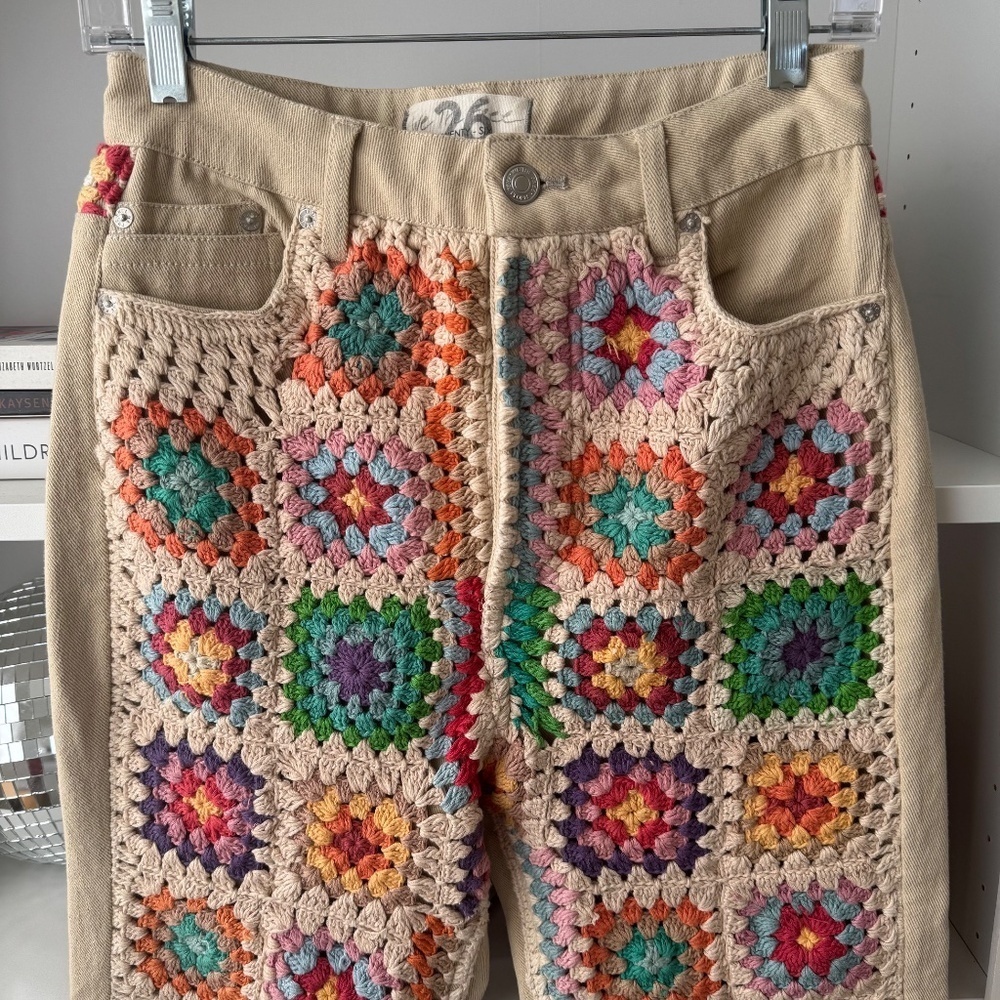 WE THE FREE PEOPLE Crochet Zuri Mom Jeans - Picture 5 of 11